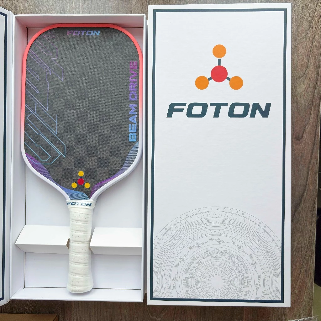 Vợt Pickleball Foton Beam Drive 16mm – Carbon 18K, Kiểm Soát Tốt, Dành Cho Người Chơi Trung Cấp